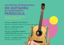 La XIX Edición del Festival Internacional de Guitarra de Hondarribia-Peñíscola se celebrará del 26 al 29 de agosto