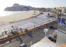 El Parking Voramar, "abierto para Semana Santa y buena parte del tramo de paseo remodelado practicable"