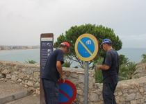 Peñíscola renueva la señalización vial de ordenación de tráfico